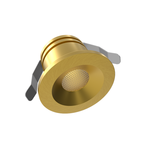 1 Inch Brushed Brass Puck Light 24V 30K - alternate image 2