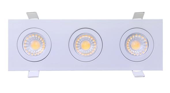 3" Triple head multiple floating gimbal White - main product image