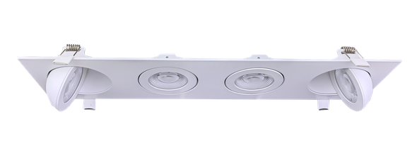 3.5" Four head multiple floating gimbal White - alternate image 2