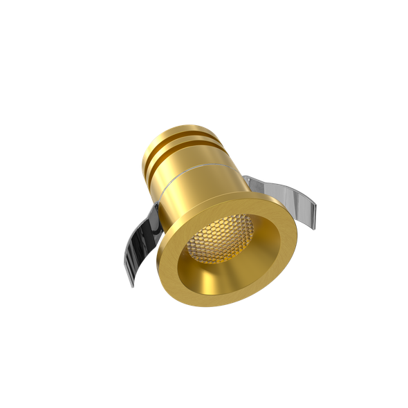 Mini Brushed Brass Puck Light 24V 35K - alternate image 2
