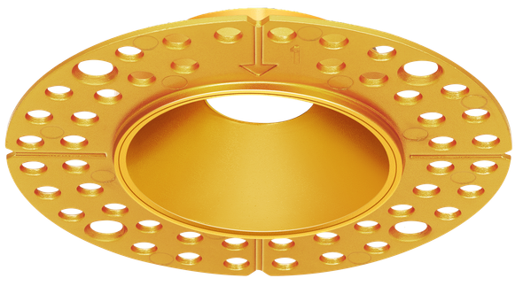1 Inch Brushed Brass Round Trimless Kit - alternate image 2