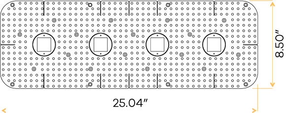 1 Inch Quadruple Head Trimless Kit - alternate image 2