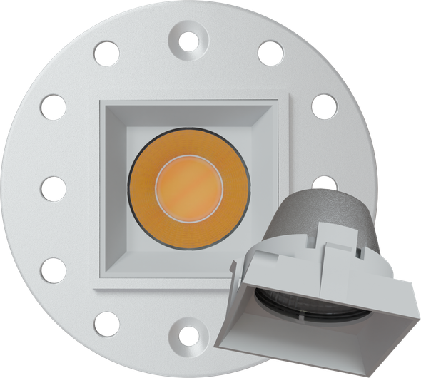 1 Inch White Square Trimless Kit - main product image