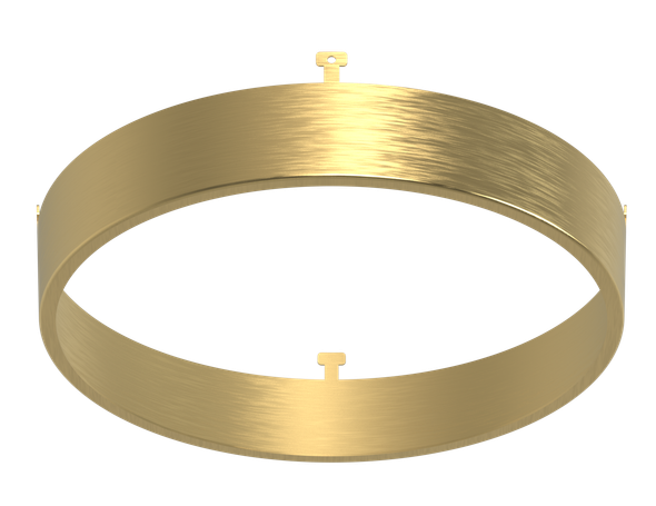 5" Round Brushed Brass Surface Mount Cover - main product image