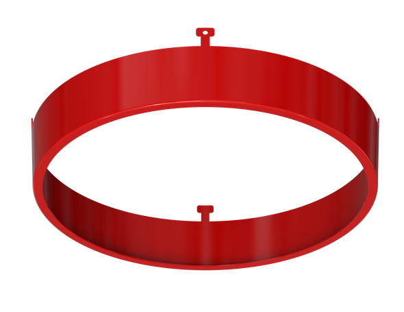 5" Round Red Surface Mount Cover - main product image