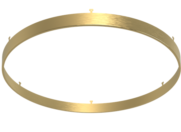 14" Round Brushed Brass Surface Mount Cover - main product image