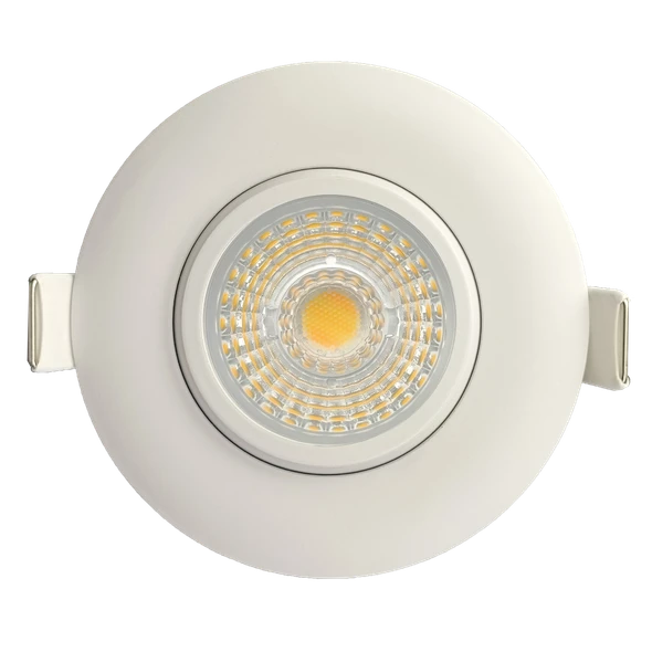 3" HO Round Flushed Gimbal (White) - main product image