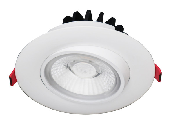 4" Round Flushed Gimbal (White) - alternate image 2