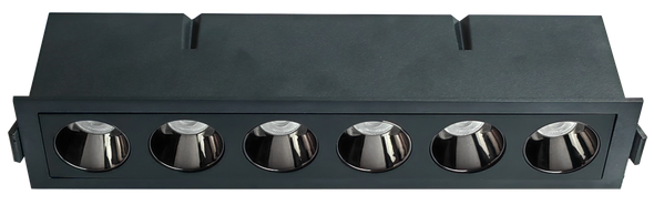 2" Six Head Fixed Multiple Black - alternate image 2