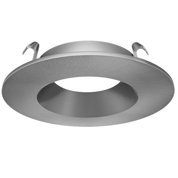 4 Inch Brushed Nickel Round Trim - alternate image 2
