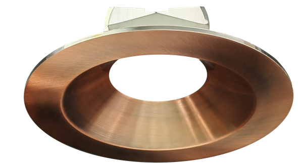 6 Inch Brushed Copper Round Trim - alternate image 2