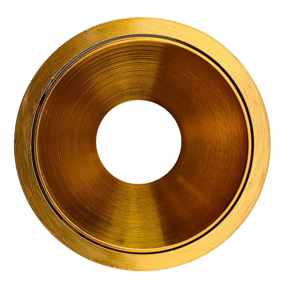 1 Inch Brushed Brass Round Millwork Trimless Kit - main product image