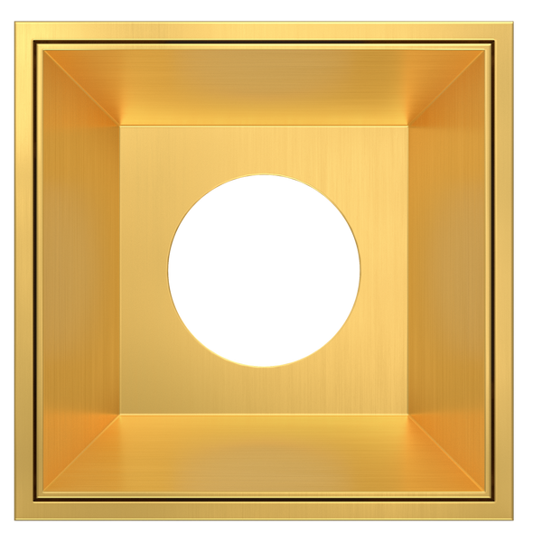 2 Inch Brushed Brass Square Millwork Trimless Kit