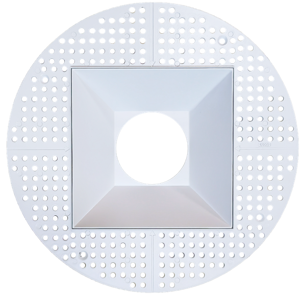 6 Inch White Square Trimless Kit - main product image