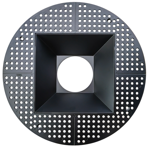 6 Inch Black Square Trimless Kit - main product image
