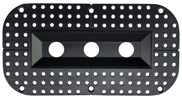1" Ultra Narrow 3 head Trimless Multiple Kit Black Finish - main product image