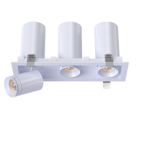 3” Triple Head Retractable Multiple White - alternate image 2