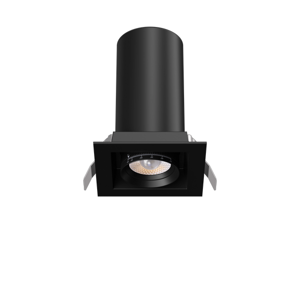 3” Square Retractable Downlight Black - main product image