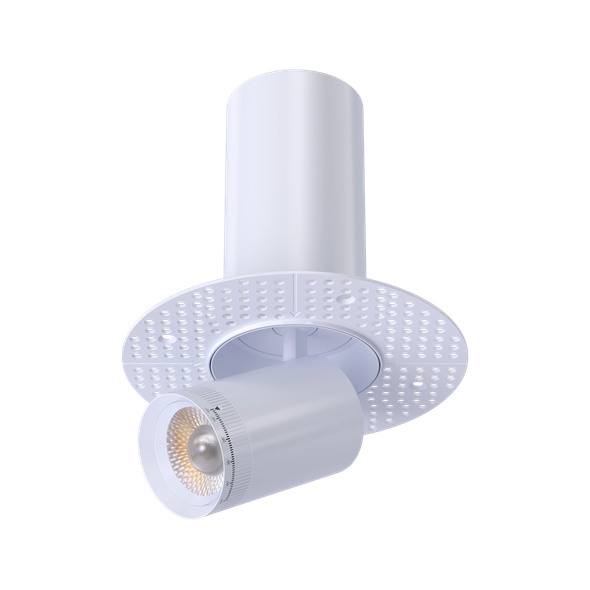 3” Round Retractable Trimless White - alternate image 2