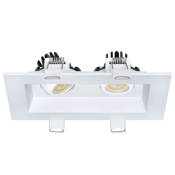 2” Double Head Regress Multiple Gimbal White - alternate image 2