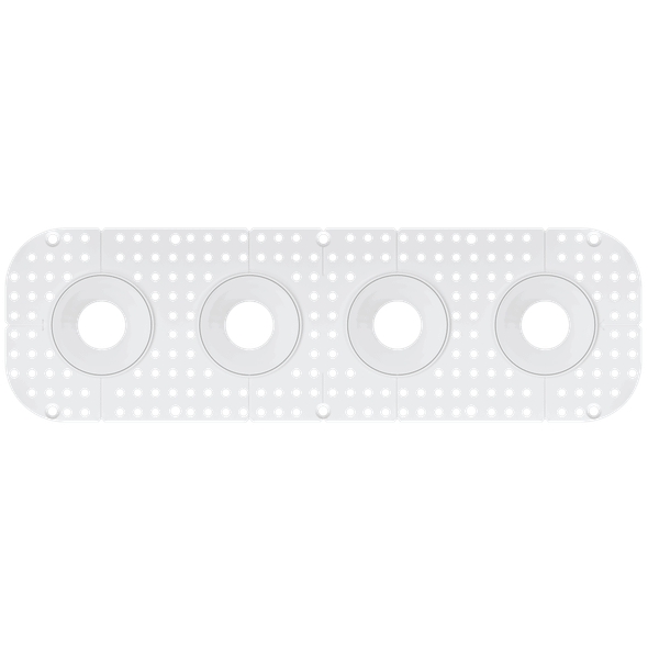 2 Inch Round Quadruple Head Trimless Kit - main product image