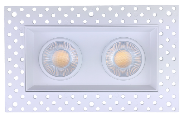 3.5" Double Head Trimless Regress Multiple Gimbal White - main product image