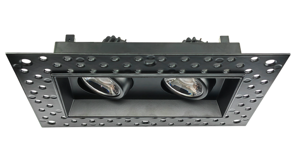 3" Double Head Trimless Regress Multiple Gimbal Black - alternate image 2