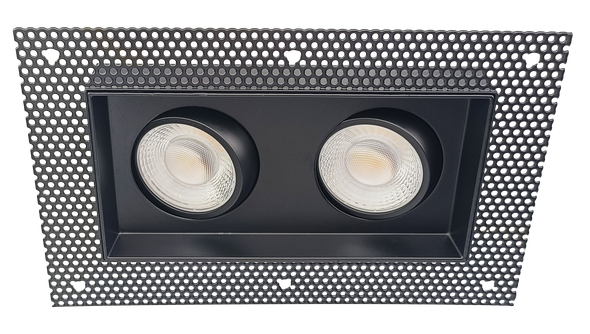 3.5" Double Head Trimless Regress Multiple Gimbal Black - alternate image 2