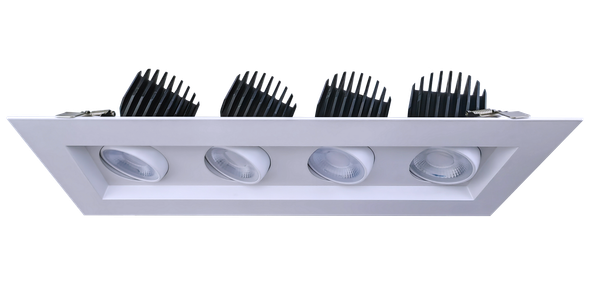 4” Four Head Regress Multiple Gimbal White - alternate image 2