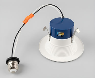Honya Lighting RPDL LED Downlight Retrofit Kit, 6", 15W, 1300lm, 120V, 2700K/3000K/3500K/4000K/5000K, Triac Dimming, White Finish, Wet Location, IC Rated