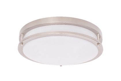 Honya Lighting LED Double Ring Flush Mount Ceiling Light, 14", 22W, 2200lm, 120-277V, 5CCT Selectable, Bi-level Microwave Motion Sensor