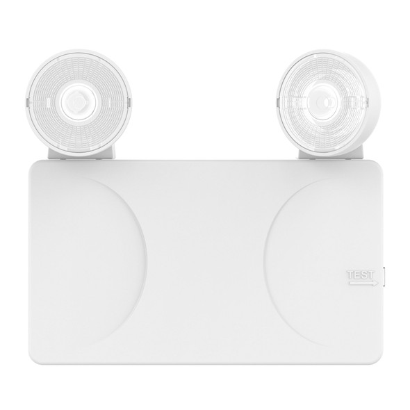 EL-MT Modern Mini Bug-Eye Emergency Light, 150 Lumens, 1.5W per head, 120-277V, 5700K, White Finish