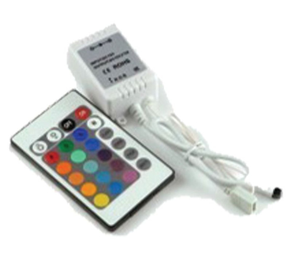 LEDR RGB Ribbon Controller, 24-Key IR Remote, 30' Range, 72W/12V, 144W/24V, <2A image 2