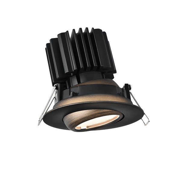 Tangra 3" Gimbal Round Flat Wide Trim, White|Black|Oil Rubbed Bronze