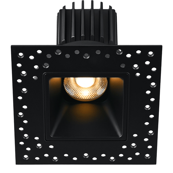 Tangra 3" Fixed Square Deep Invisible Trim, White|Black