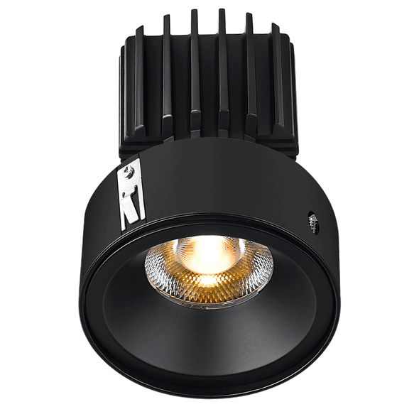 Tangra 3" Fixed Round Recessed Invisible Trim, White|Black