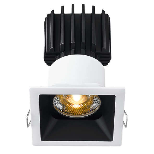 Tangra 3" Fixed Square Recessed Thin Trim, White|Black|Alzak|Oil Rubbed Bronze|White Trim Black Reflector