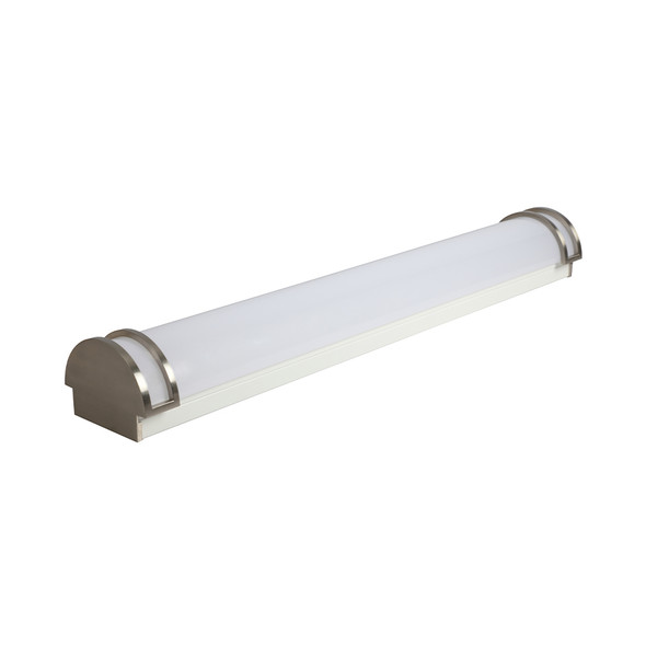 Euri Lighting LED Vanity Light, 36.02", 18W/25W/30W, 3000K/4000K/5000K, 120-277V, 0-10V|Phase Dimming, 90+ CRI, Damp Rated, Brushed Nickel
