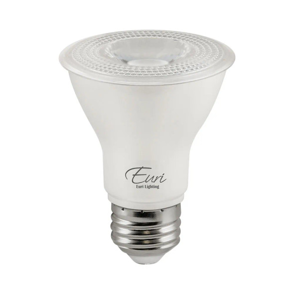 LED PAR20 Lamp, 5.5W, 120V, 500lm, 40° Beam Angle, E26 Base, Wet Rated, Dimmable, 2-Pack