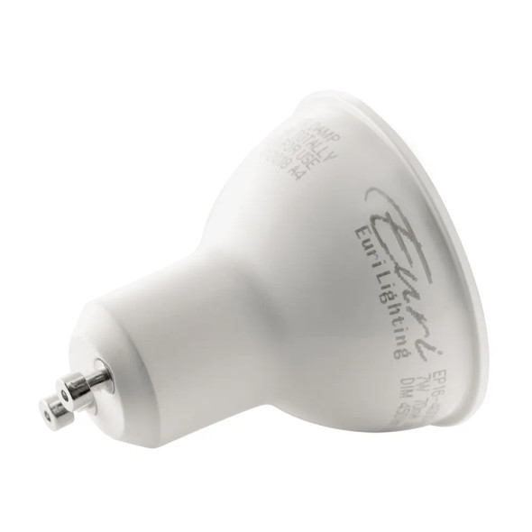 Euri Lighting LED PAR16 Lamp, 7W, 500lm, 120V, GU10, 40° Beam, Damp Rated, Dimmable, 2-Pack