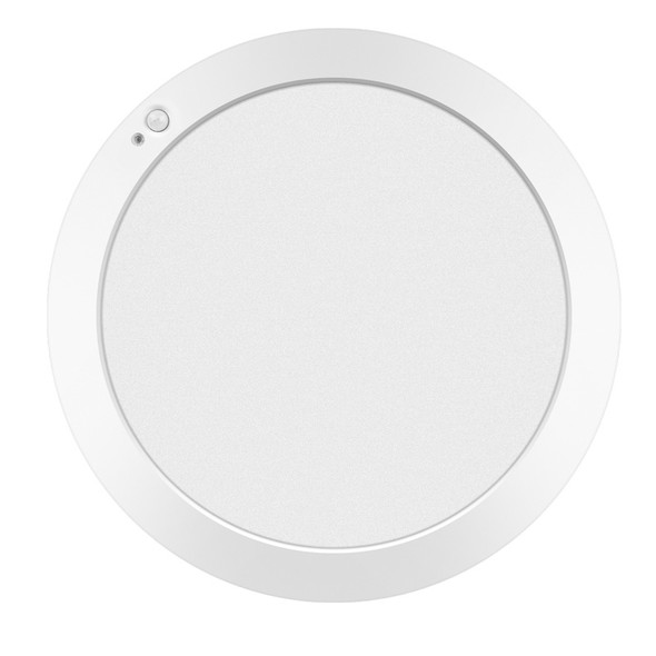 Sunpark Electronics RT9 LED Disk Light, 7", 12W, 120V, 3000K/4000K/5000K, PIR Sensor, White Finish, Semi-Clear Glass