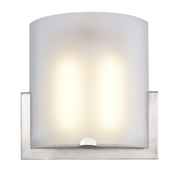 Sunpark Electronics MDF036D Wall Sconce, 22W, 120V-277V, 3000K, Satin Nickel, Frosted Glass