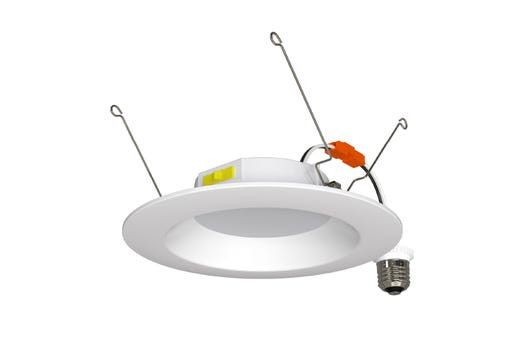 Residential Retrofit Downlight, 6", Color Selectable 2700K/3000K/3500K/4000K/5000K, Smooth Trim, 120V