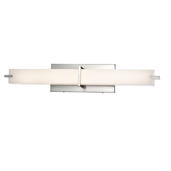 Sunpark Electronics FL5324D Vanity Light, 3000K, 18W, 120V, CRI>90, Satin Nickel, JA8