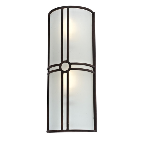 Sunpark MDF075D Wall Sconce, 15W, 120V, 3000K|3500K|4000K|5000K, 1230 lumens, ORB finish, frosted glass