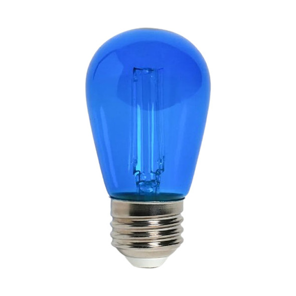 Decorative LED Filament Sign Lamp, 5W, S14, Clear, Blue, 80 CRI, E26 Base, Dimmable, 120V