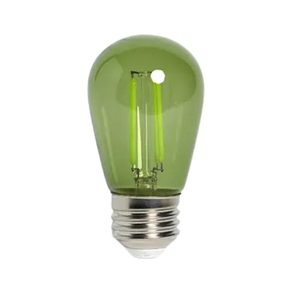 Decorative LED Filament Sign Lamp, S14, 5W, Green, E26 Base, Dimmable, 120V
