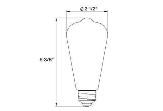 Decorative LED Filament ST19 Lamp, 9W, Clear, Filament LED Gen 4, 90 CRI, E26 Base, Dimmable, Title 24