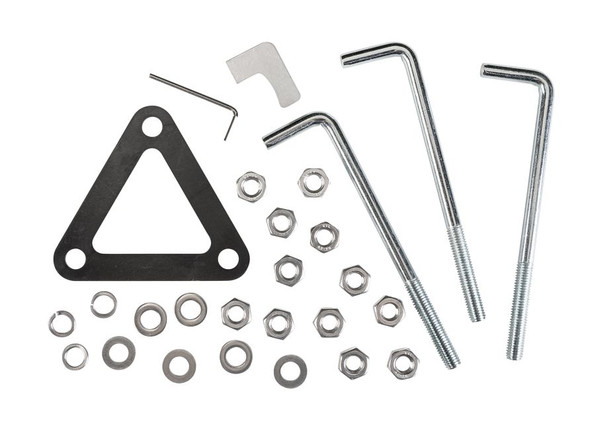 Anchor bolt kit. Includes (3) bolts, hardware, and template. Used with on KT-BLED-6R-UNV-KIT(-B) bollard base. For repla - main product image