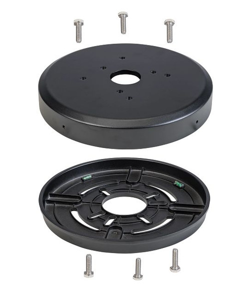 Retrofit plate. Includes adaptor and cover. Black. Used with legacy 8in bollards - main product image